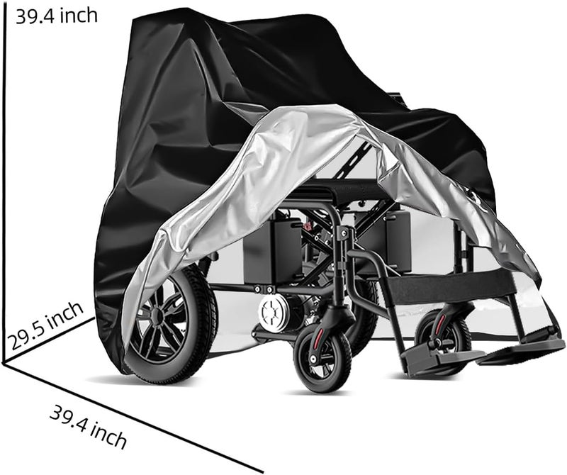 VEGARD Heavy Duty Waterproof & Dustproof Electric Wheelchair Cover - Prevent Rain, Wind, Dust, Sun & UV for Indoor & Outdoor Use - Image 2